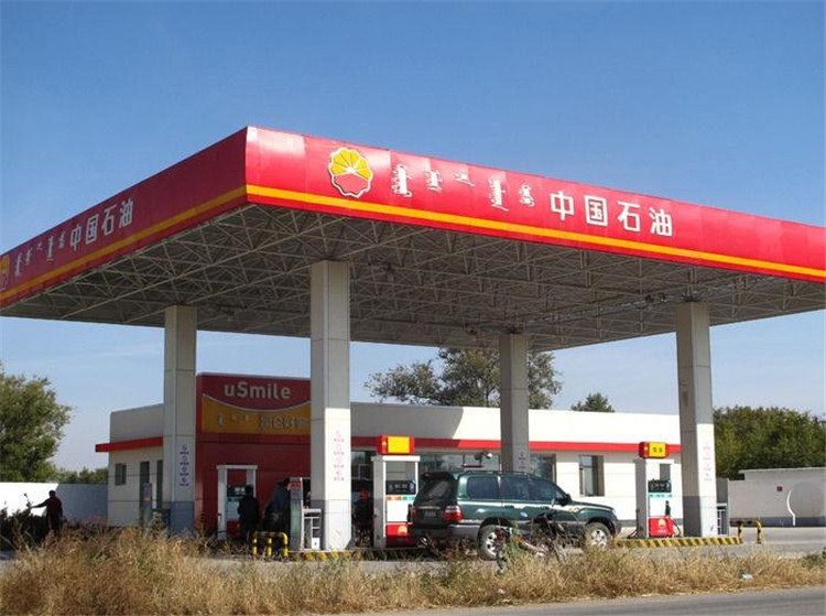 吉林加油站钢结构网架案例1